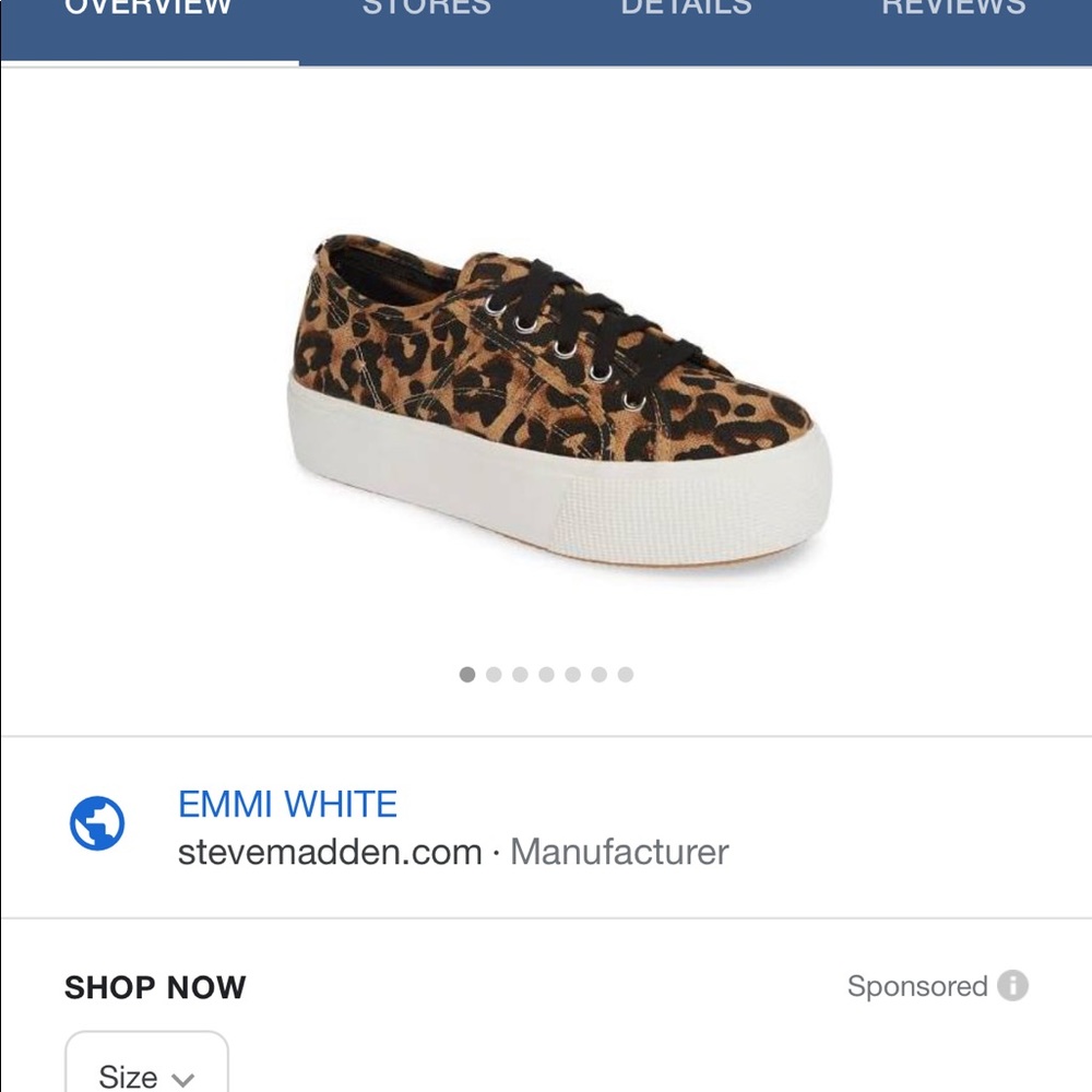 Steve Madden Emmi Platform Leopard Sneaker
